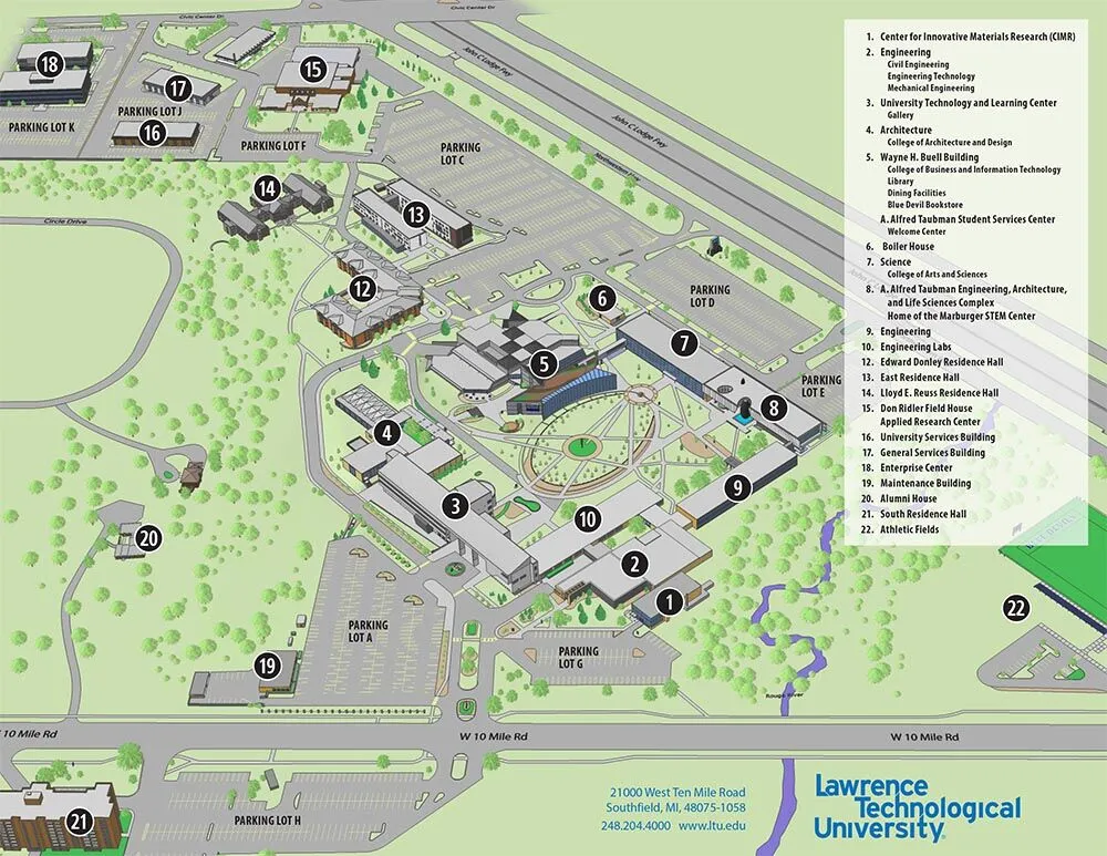 Campus Map - Lawrence Technological University